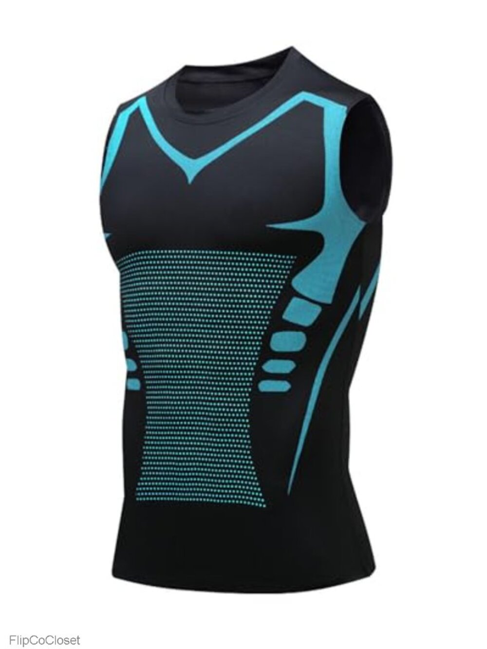 Men's Compression Tank Top Slimming Body Shaper Vest Crewneck Workout